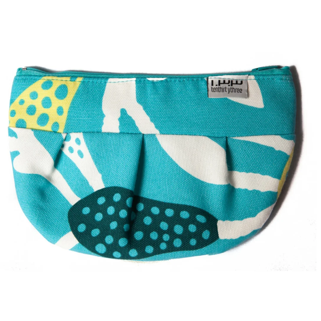 Teal Teardrop Pouch