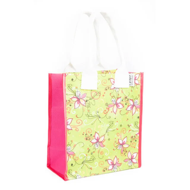May Flowers Tiny Tote White Strap