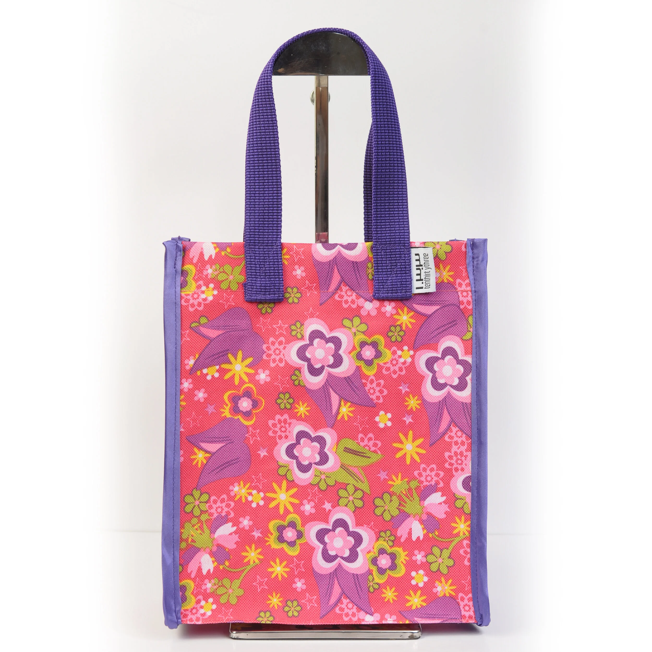 Pink Flower Power 
Tiny Tote
Purple Strap Purple Ribbon