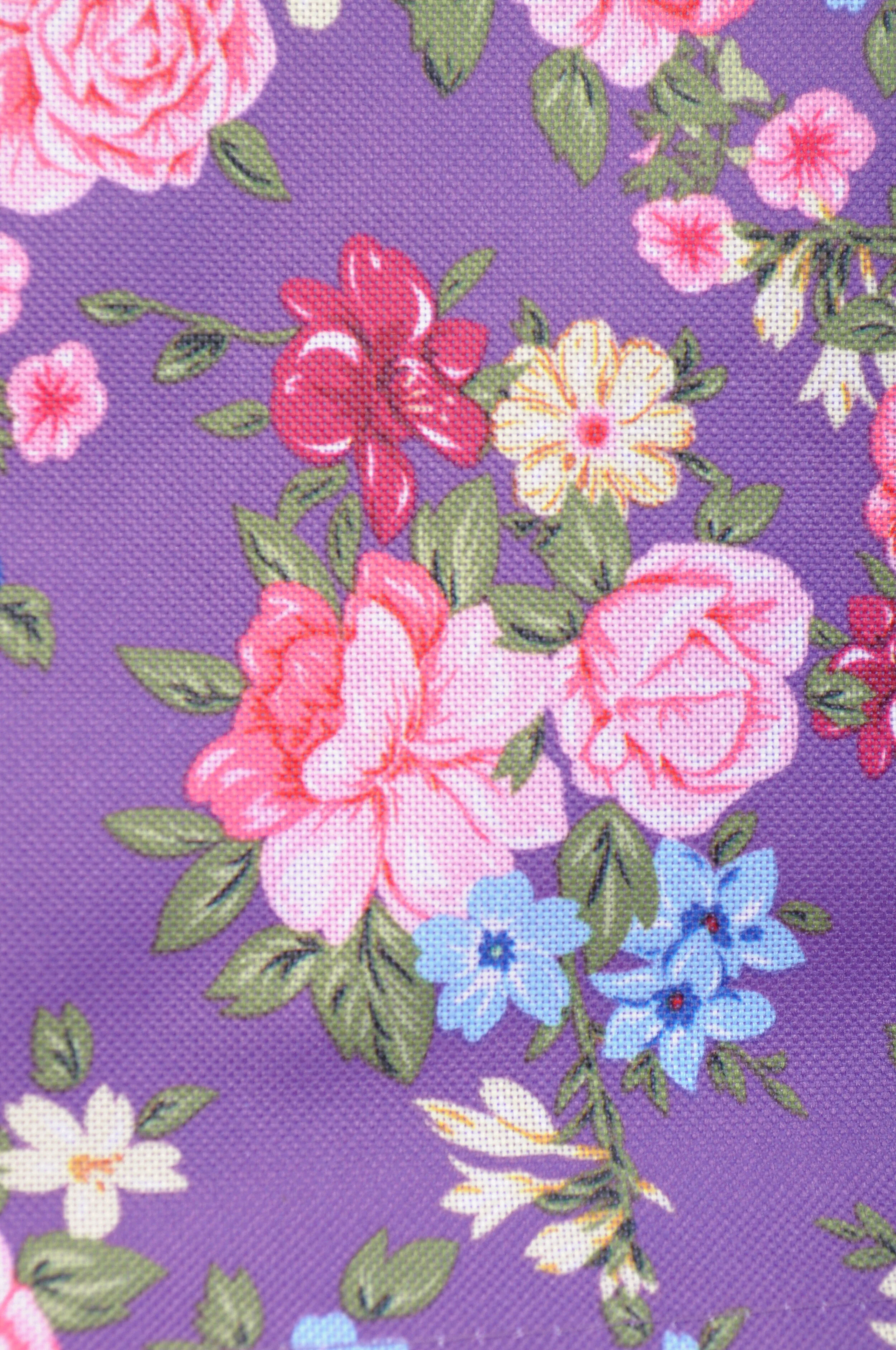 Purple Flower Power Market Tote Medium Fabric.JPG