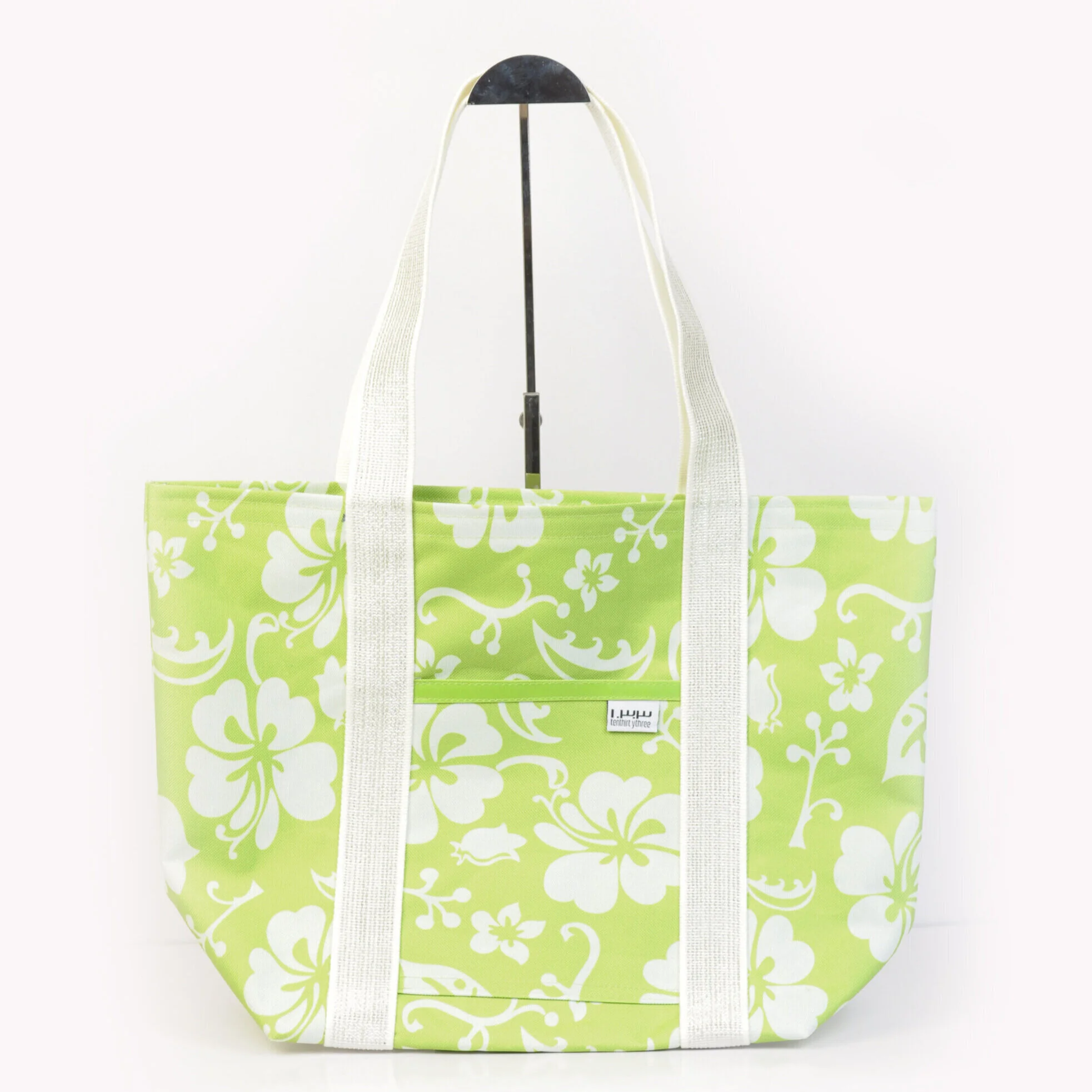 Aloha Key Lime Market Tote Medium White Strap