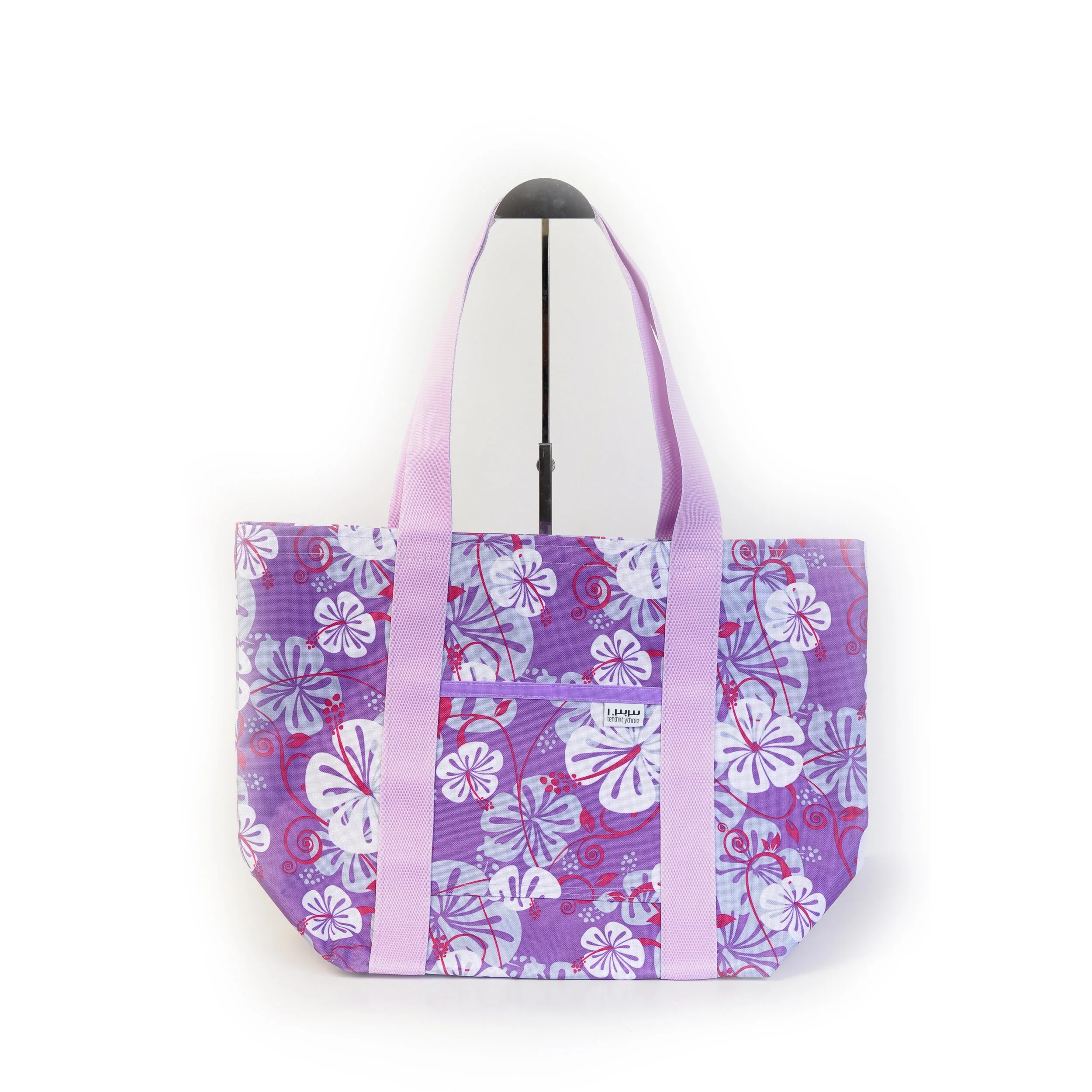 Hawaiian Market Tote Medium Lavender Strap