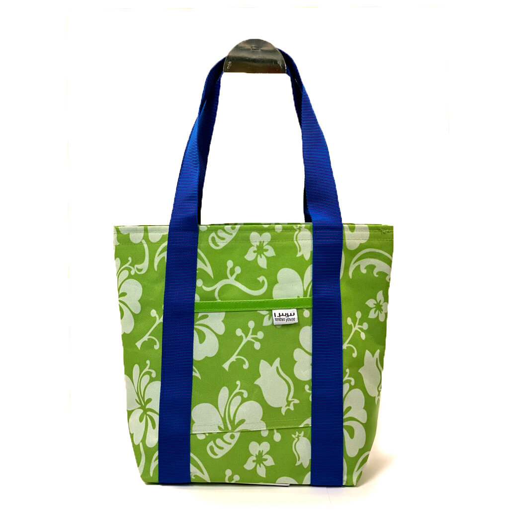 Aloha Key Lime Market Tote Small Royal Blue Strap