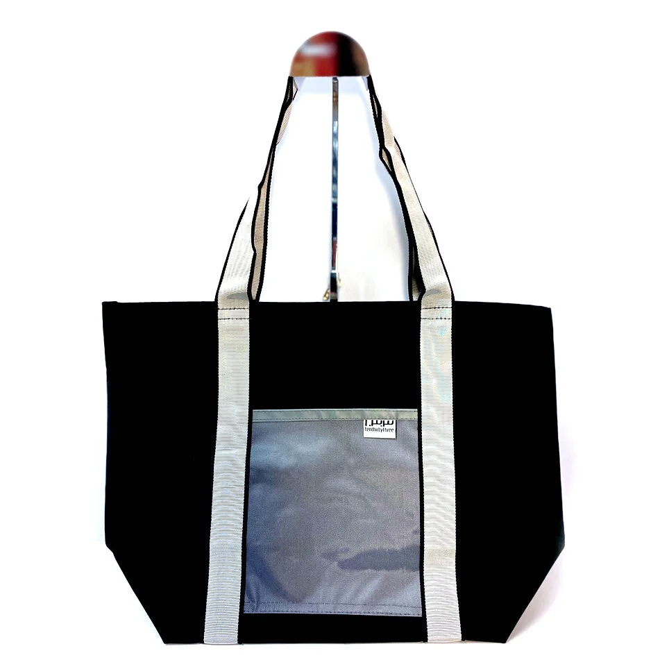 Reflective Black Market Tote Medium