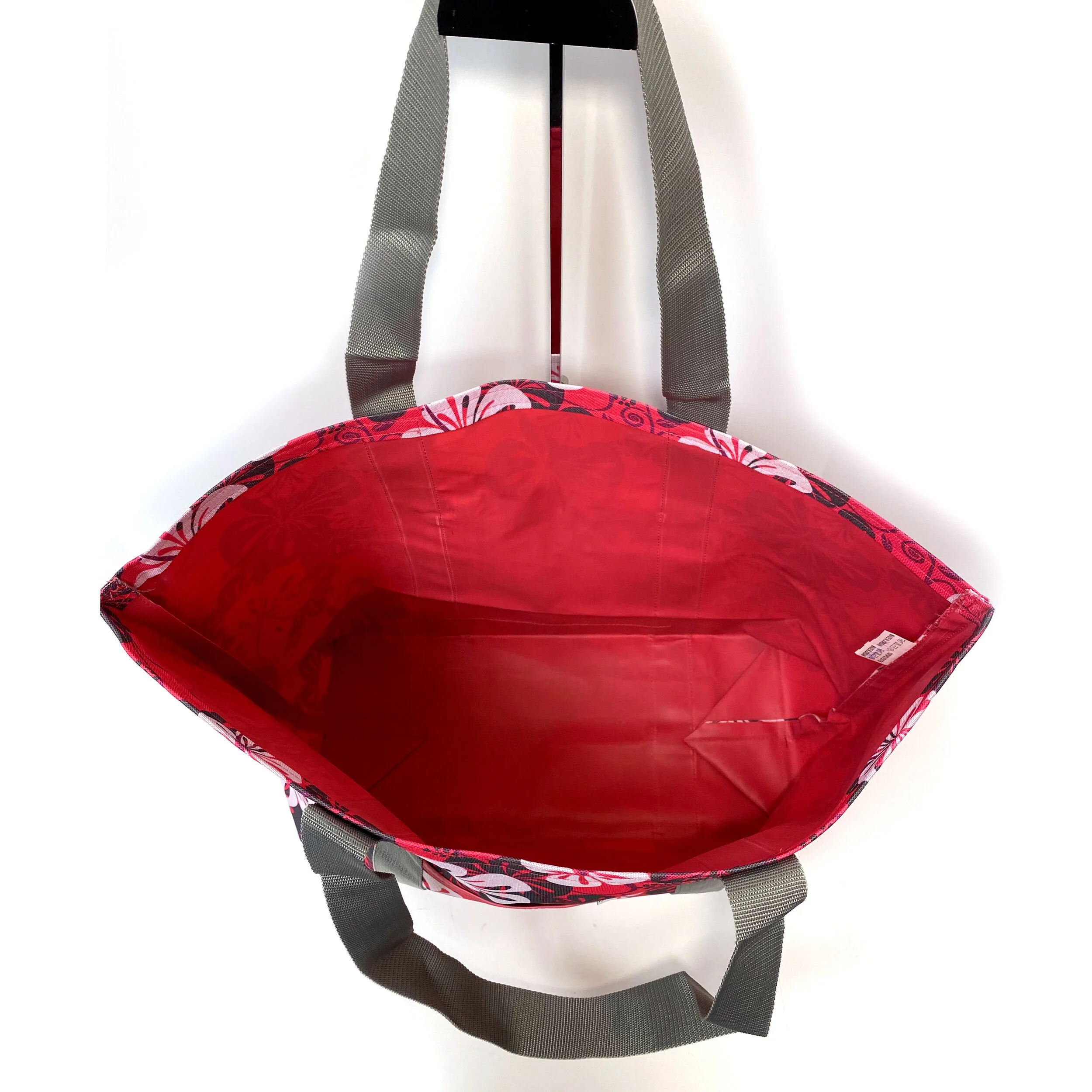 Hot Pink Hawaiian Market Tote Grey Large Interior 1x1.jpg