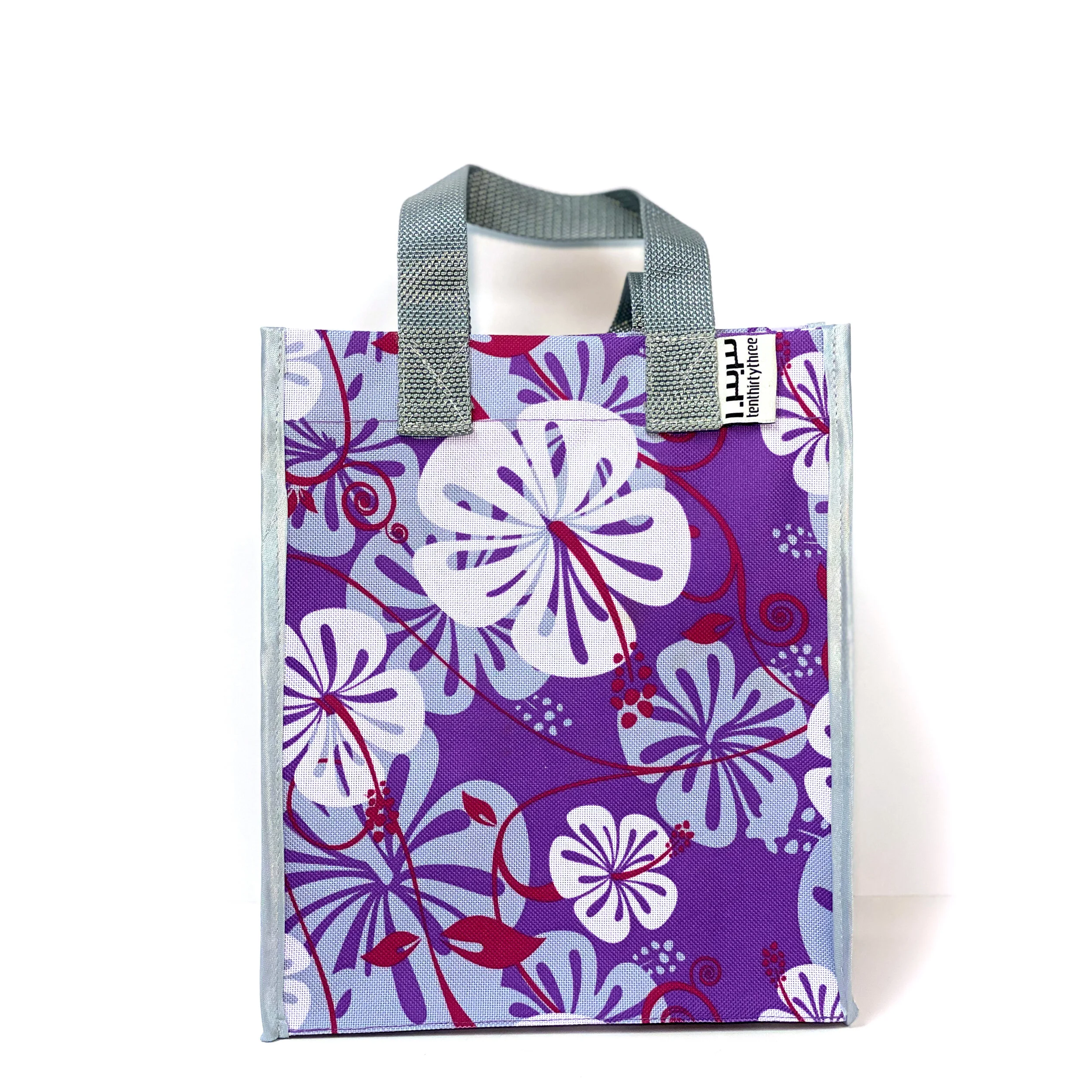 Hawaiian 
Tiny Tote
Grey Strap and Silver Bias