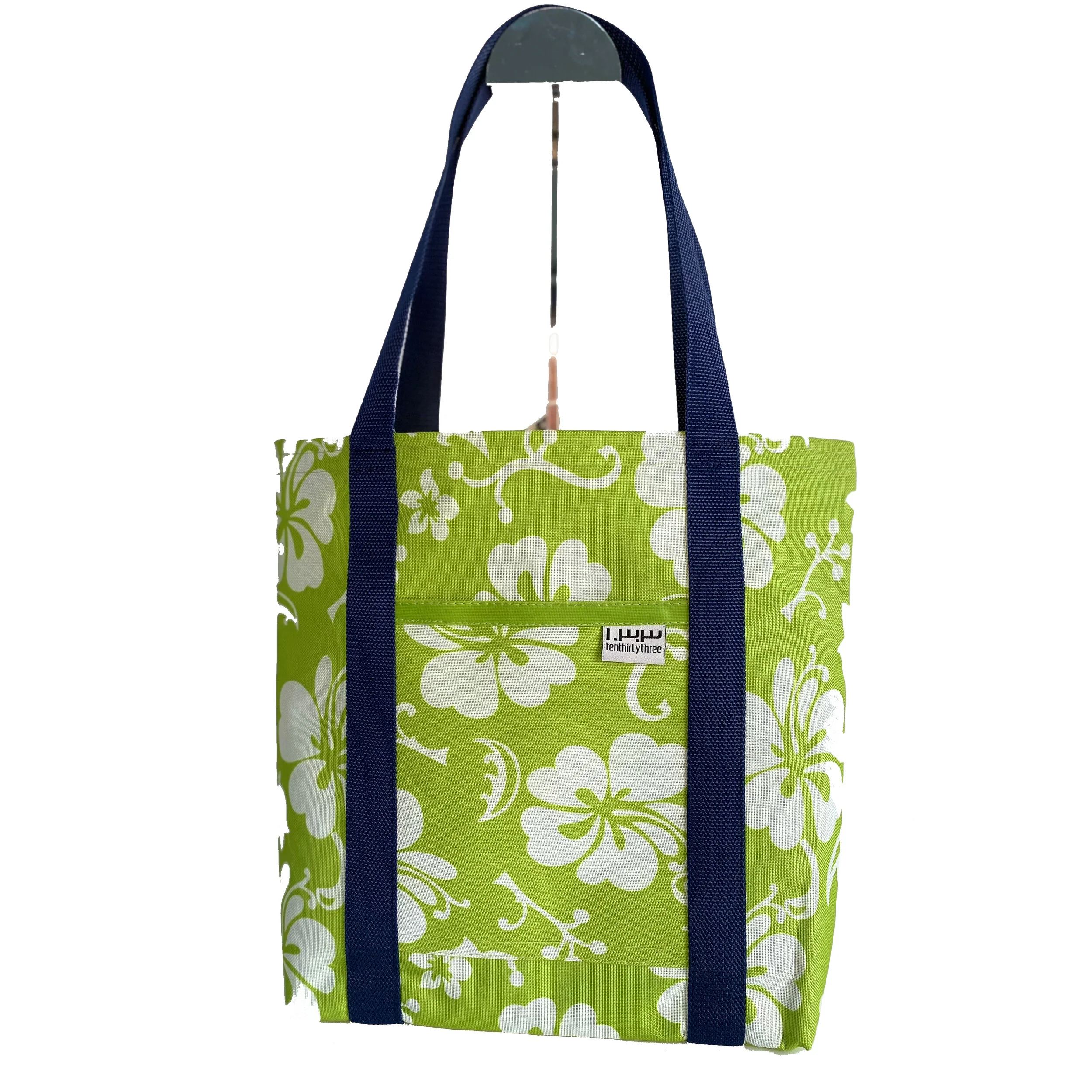 Aloha Key Lime Market Tote Small Navy Blue Strap