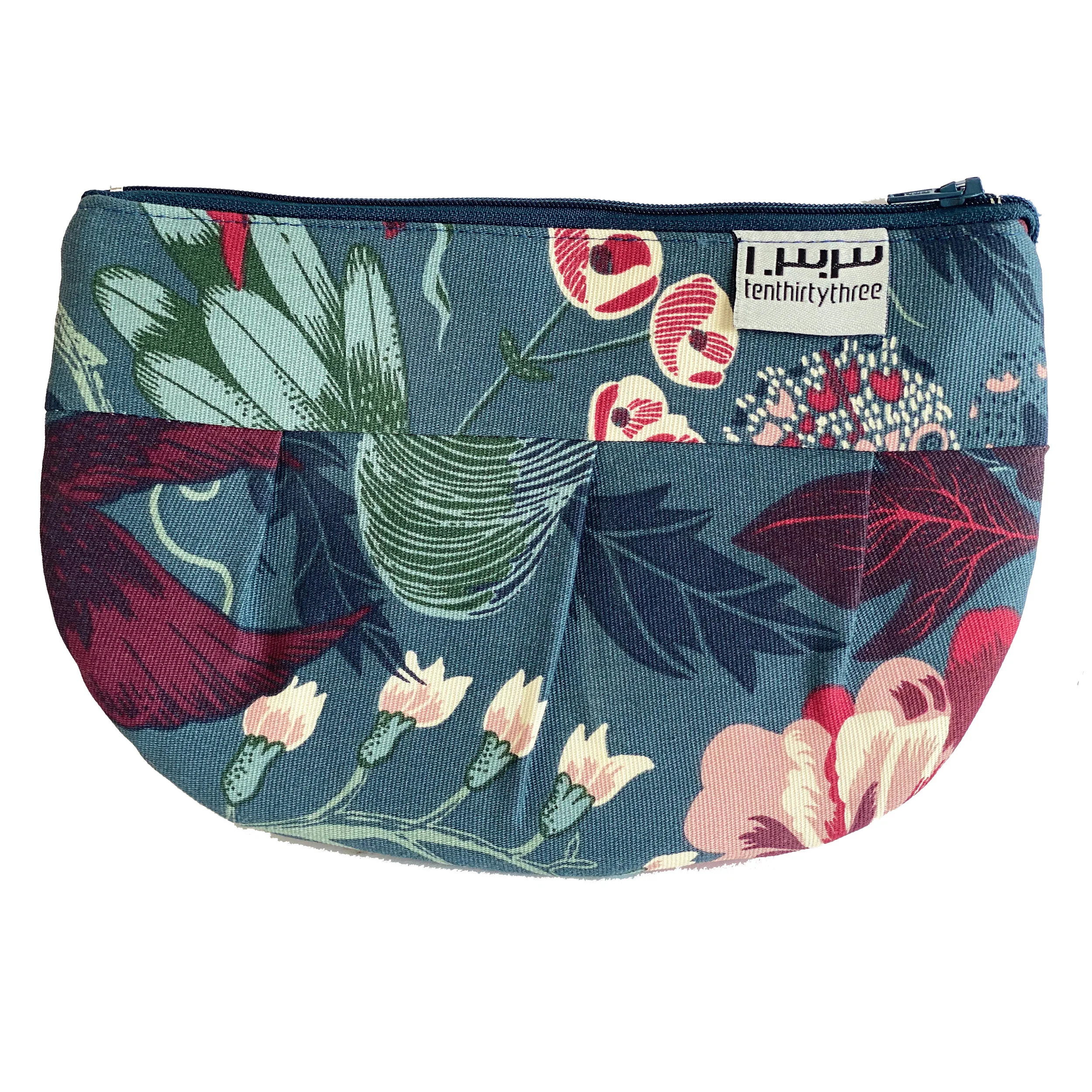 Urban GardenPouch Slate Blue Zipper