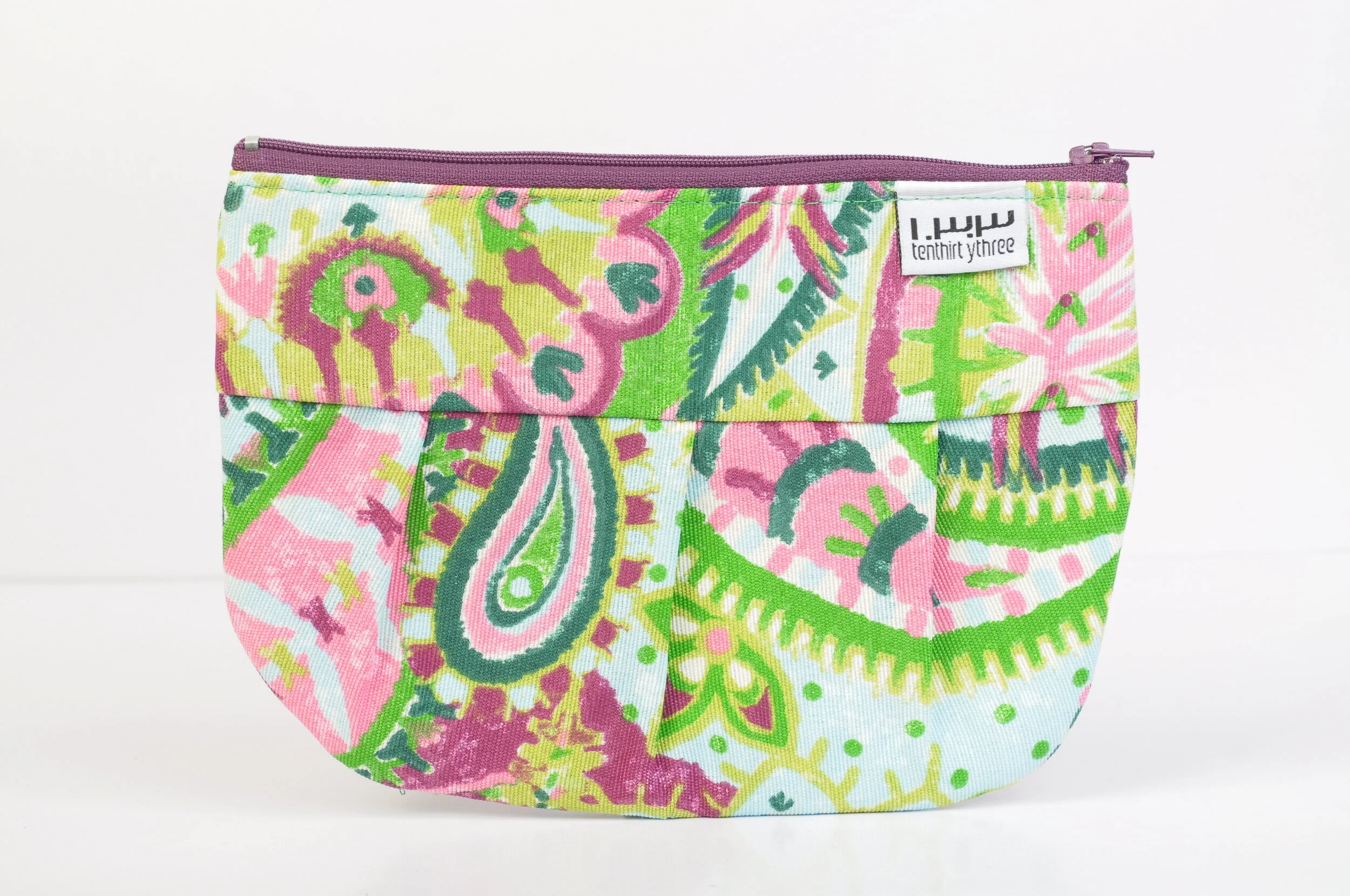 Green Paisley 
Pouch
Plum Purple Zipper