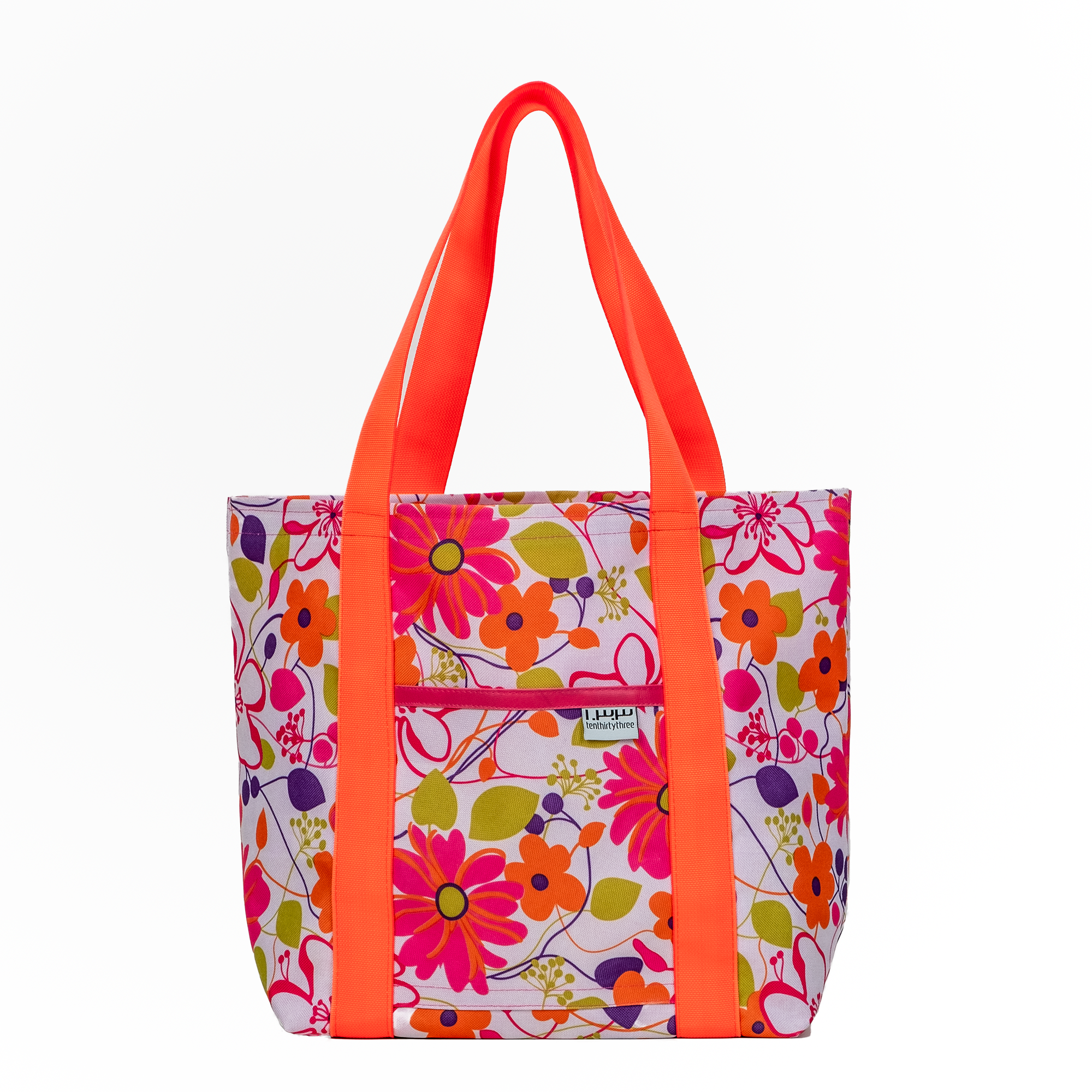 Spring Fever Neon Strap Market Tote Medium