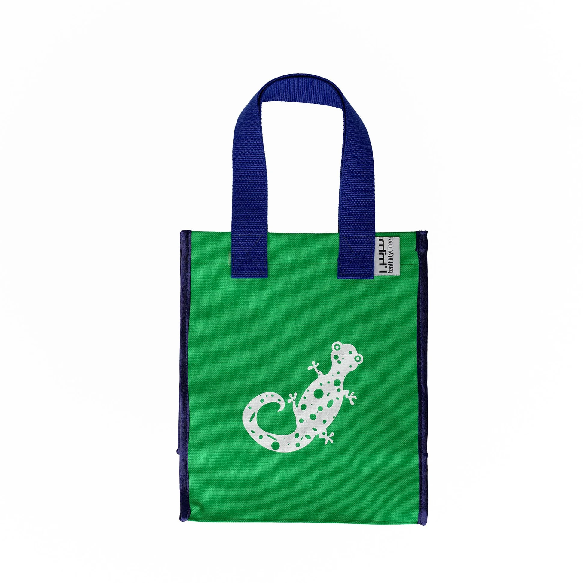 Green with White Gecko Tiny Tote