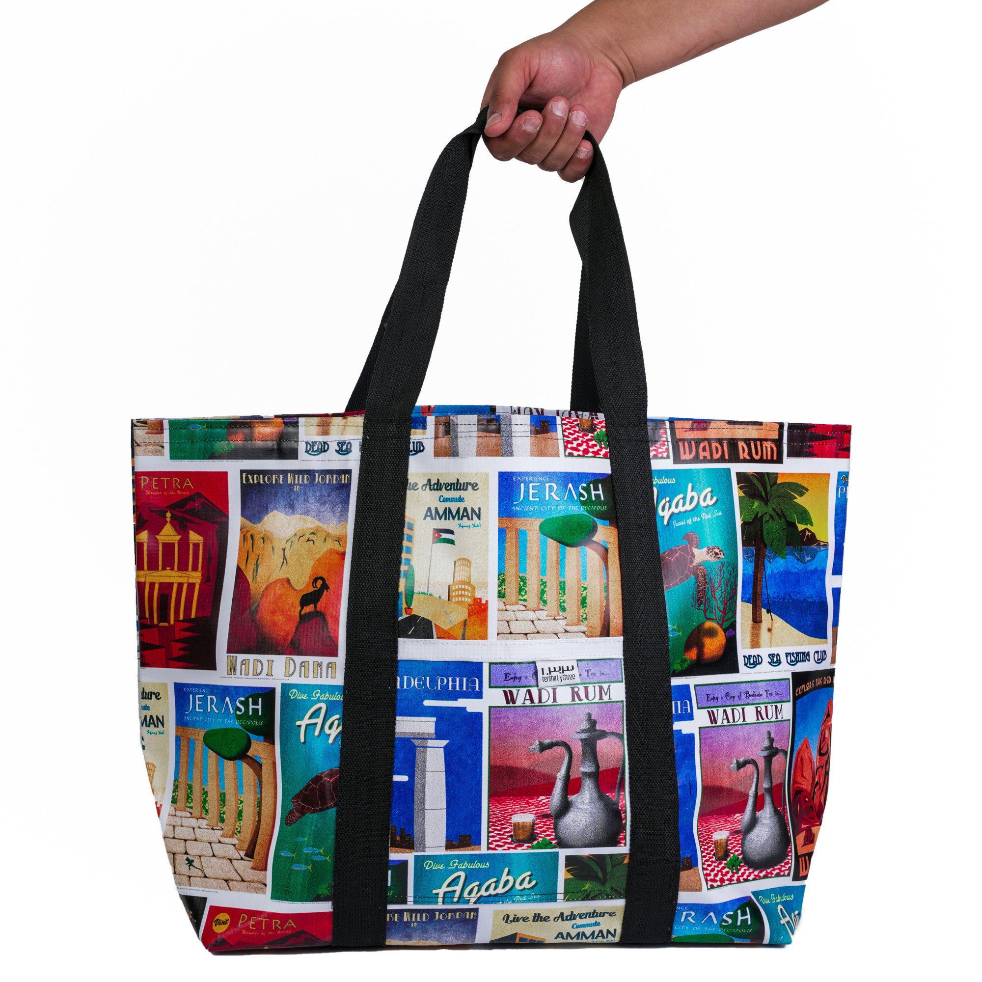 Jordan Poster Tote Front hand LPT .jpg