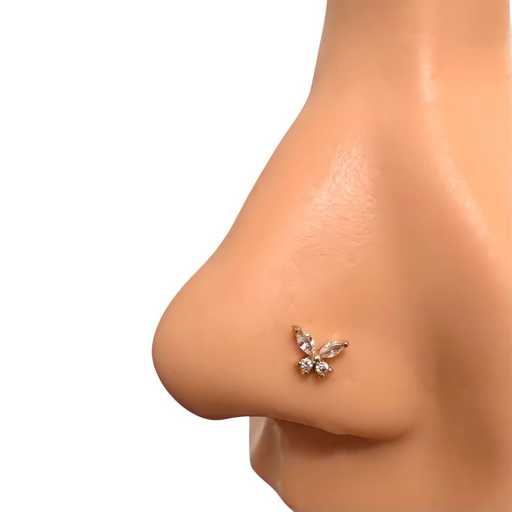 Chanel Nose ring — STATEMENT GOLD  Nose ring, Cute nose rings, Nose  piercing stud