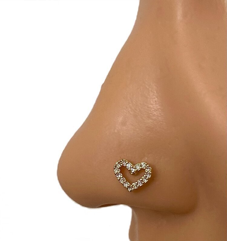 14kt LV Nose Stud — STATEMENT GOLD