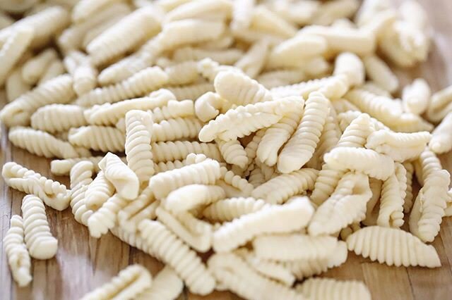 Hand rolled ricotta cavatelli for days (two days &mdash; tonight and tomorrow).