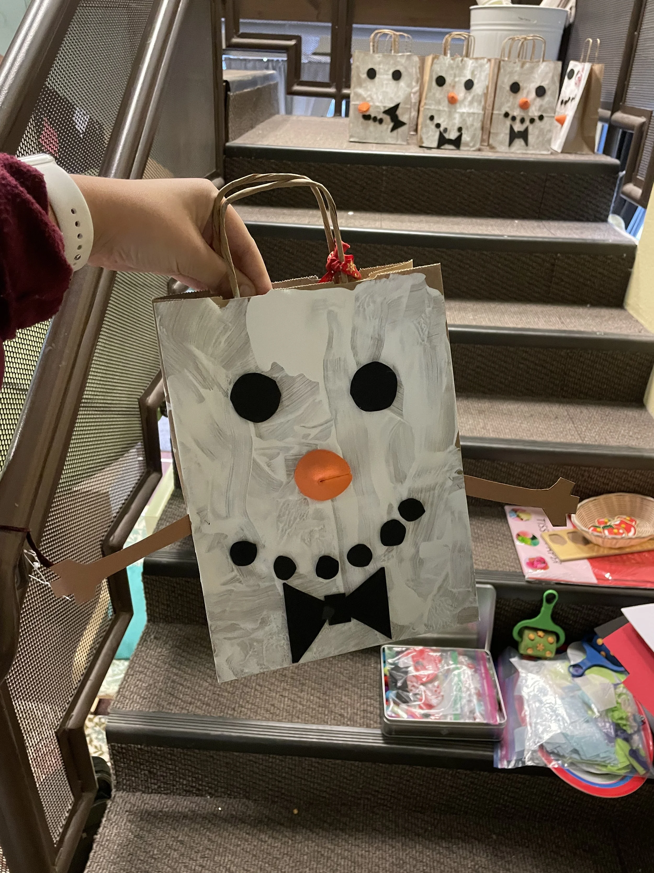 Toddler Holiday Snowman Giftbags