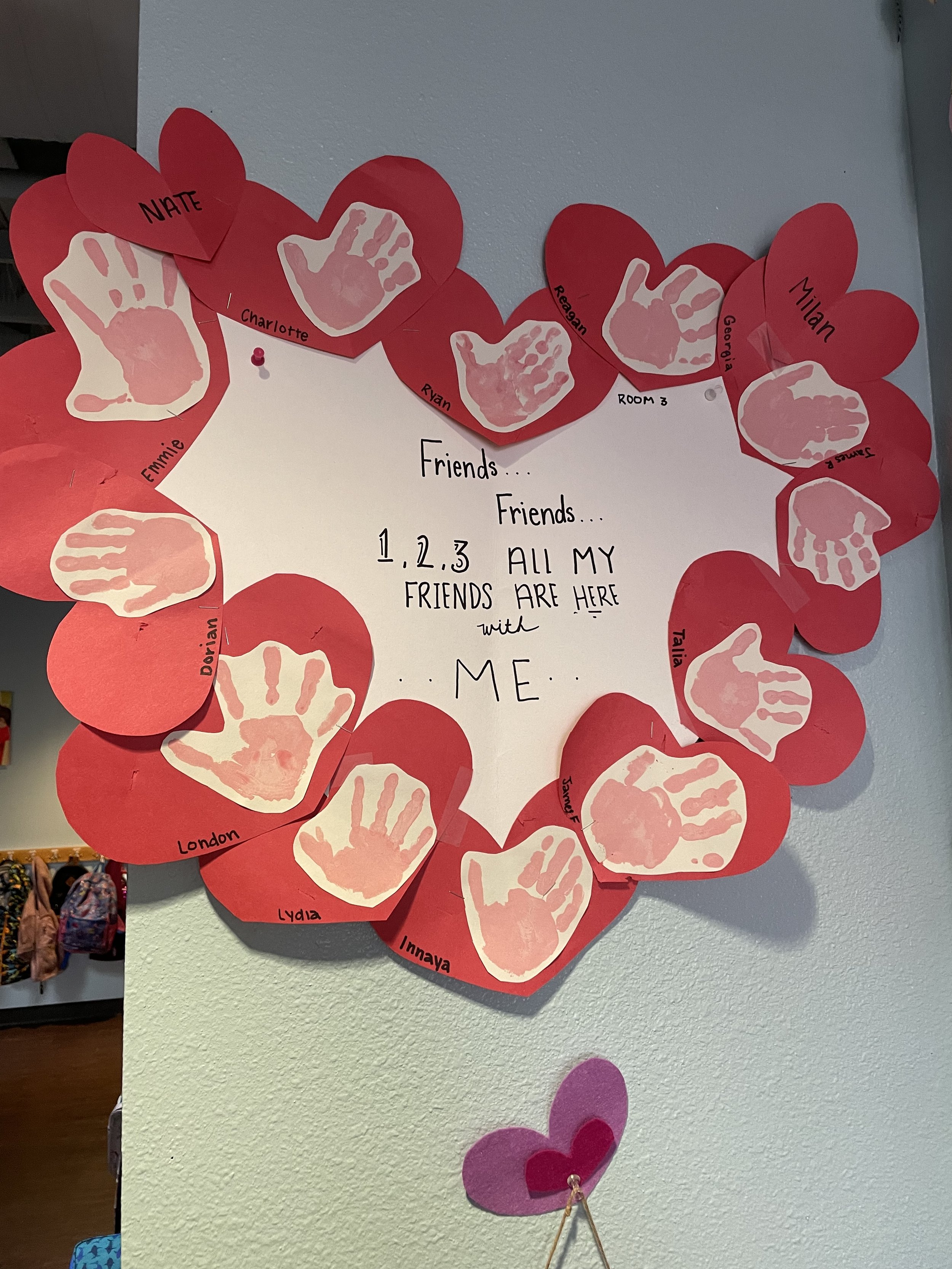 Valentine's Classroom Hand Board