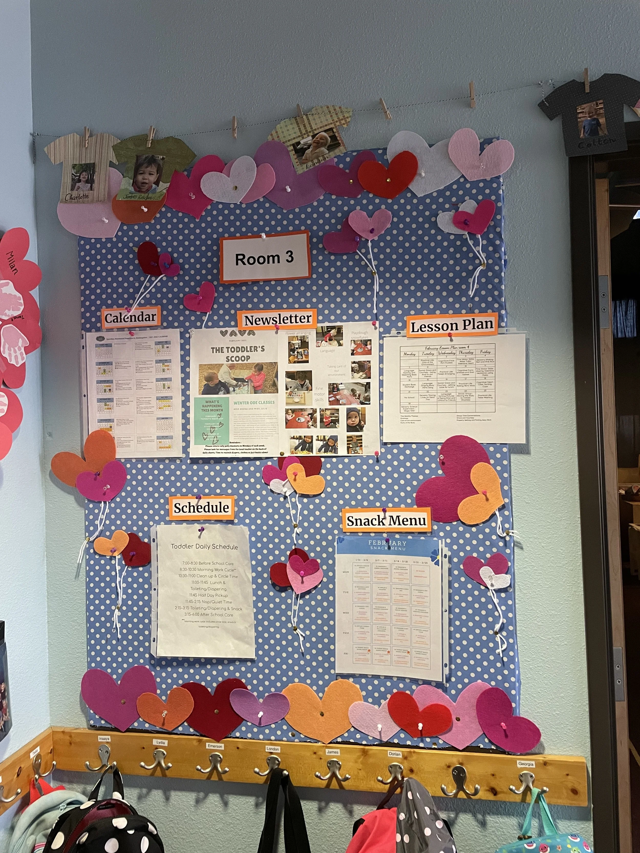 Montessori Classroom Monthly Board