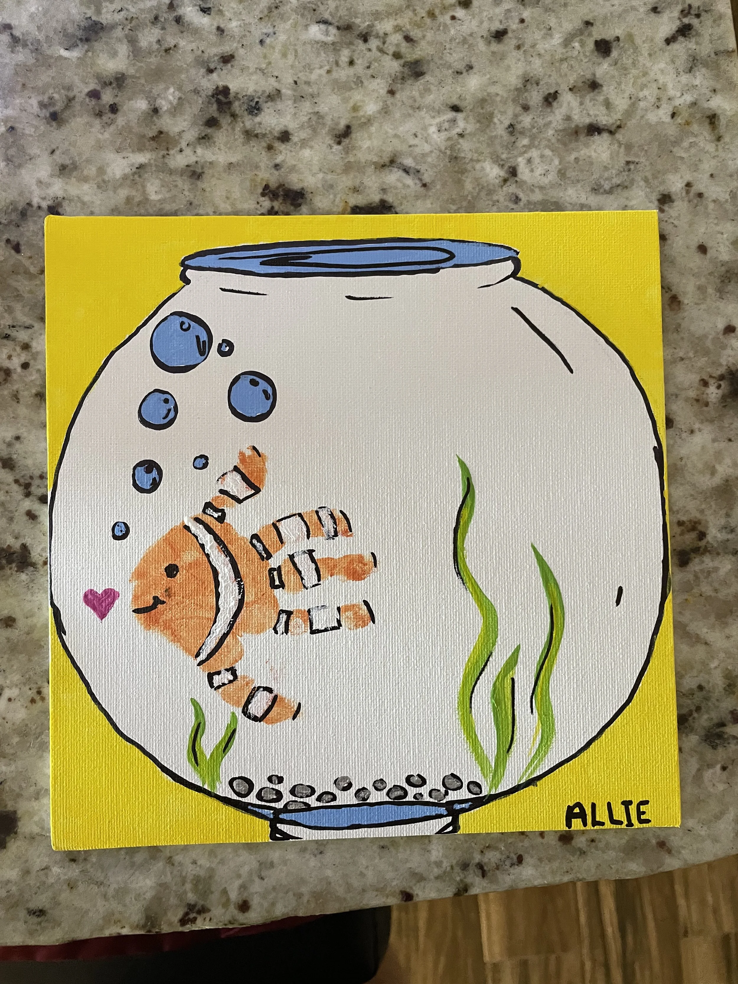 Handprint Fishbowl Craft for Infant
