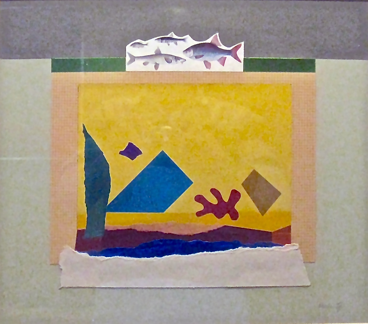 Treasure at the Bottom of the Sea, 1995, Collage, 19x23 inches with mat