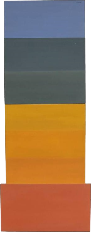 Arizona I (Stacked Color Block), 1971, acrylic on canvas, 84x30 inches, Private Collection