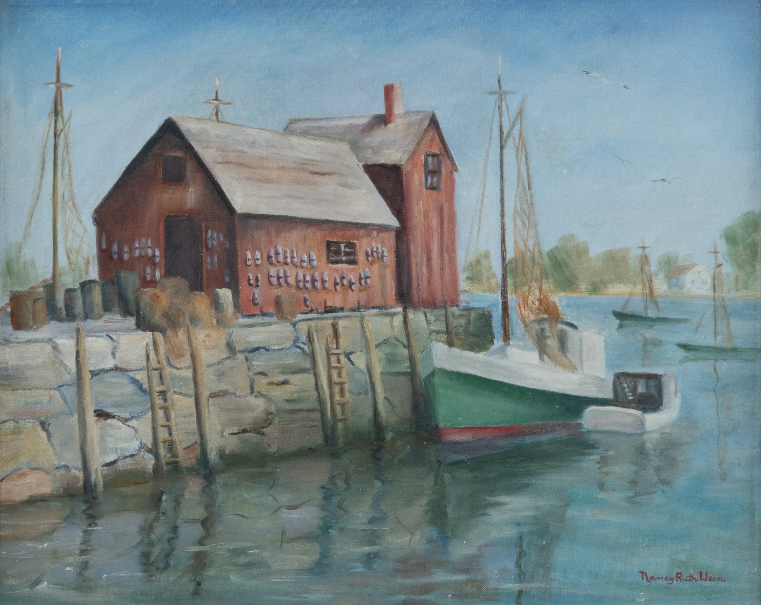 Motif No. 1 Rockport, 1953, oil on canvas, 16x20 inches