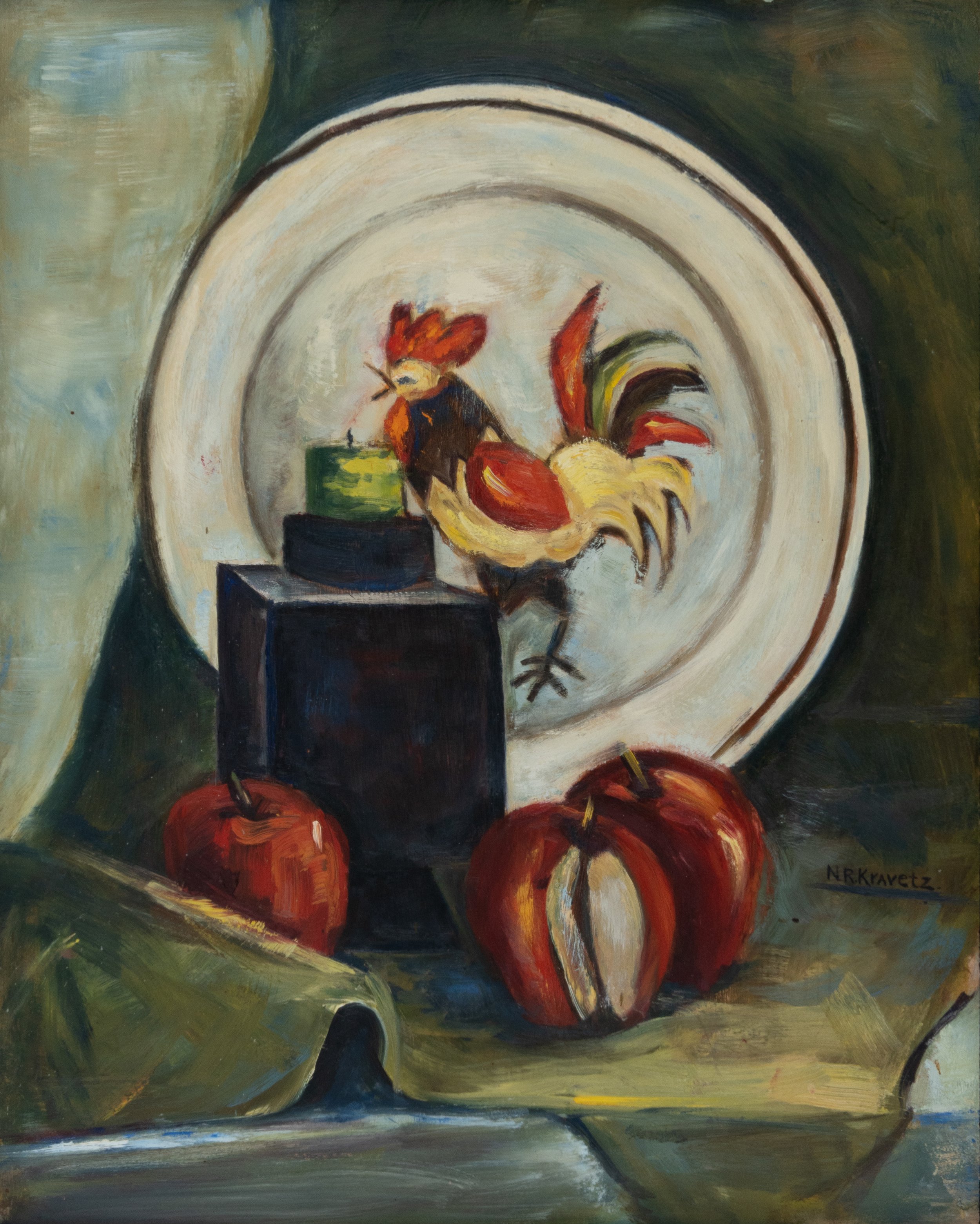 The Rooster, 1968, oil on masonite, 20x16 inches