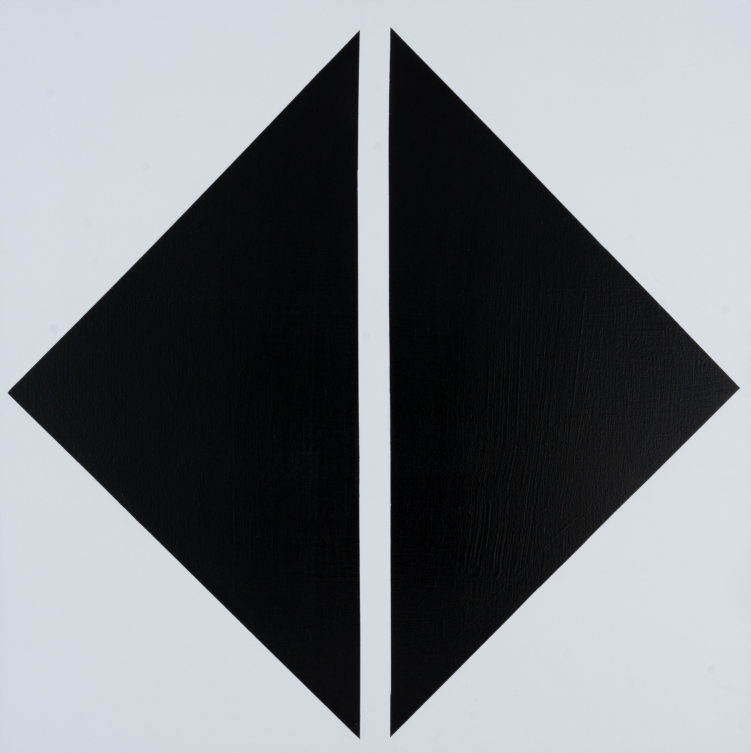 Black and White Divided Square I, 2022, acrylic on canvas, 24x24 inches