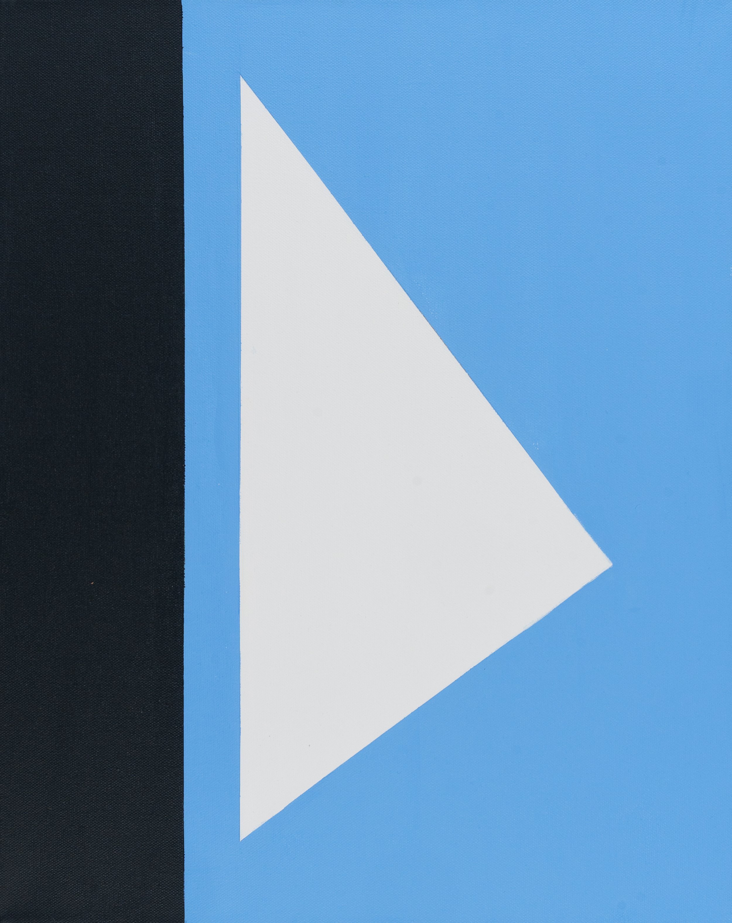 White Sail Against Blue, 2022, acrylic on canvas, 20x16 inches