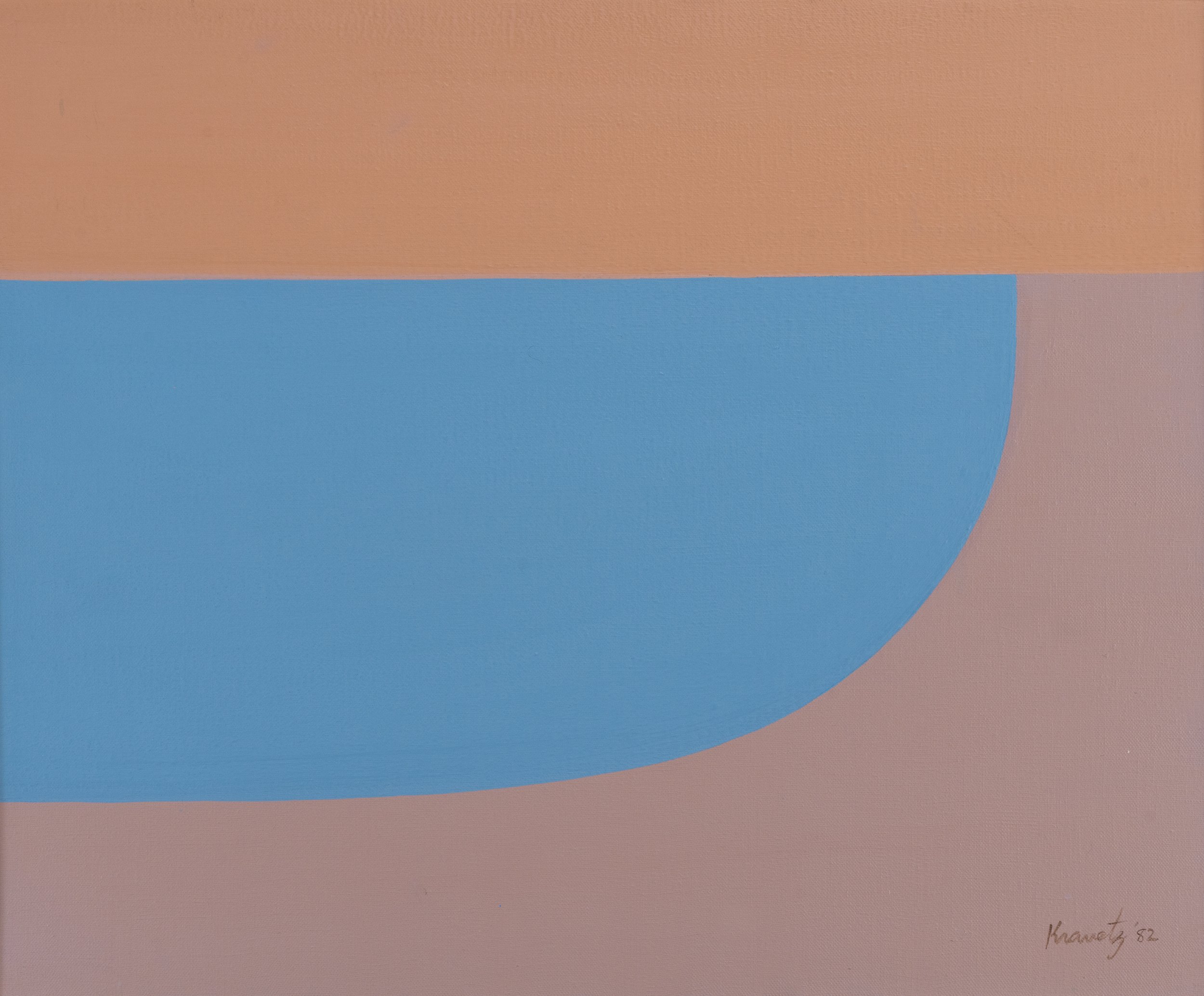 Abstract Shoreline, 1982, acrylic on canvas, 20x24 inches