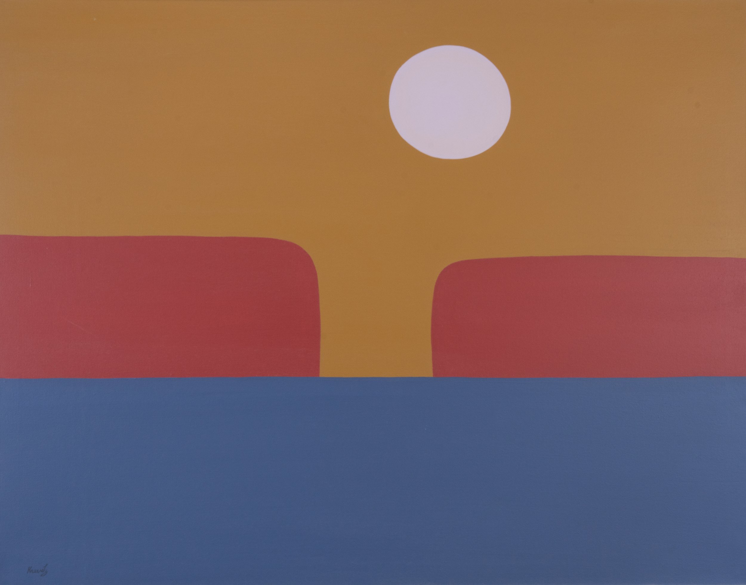 Red Mesa, 1980, acrylic on canvas, 36.5x46 inches