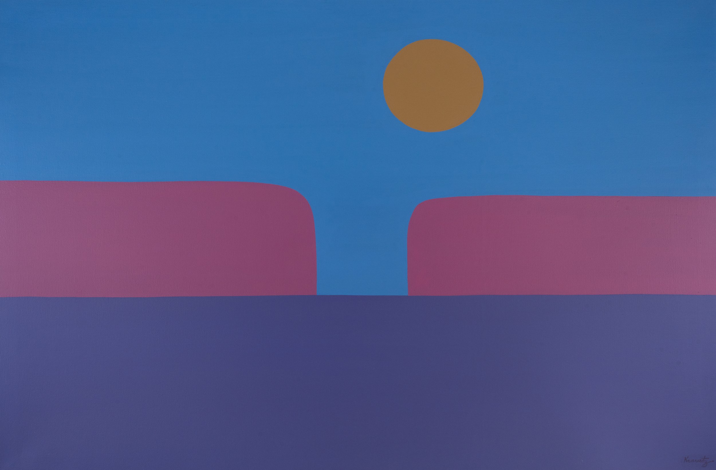 Pink Mesa, 1980, acrylic on canvas, 61x40.5 inches