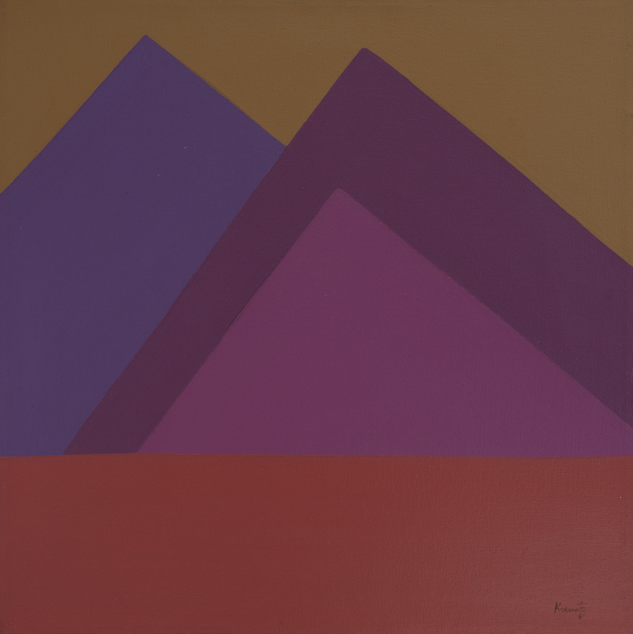 Sunset Colors, 1978, acrylic on canvas, 23x23 inches