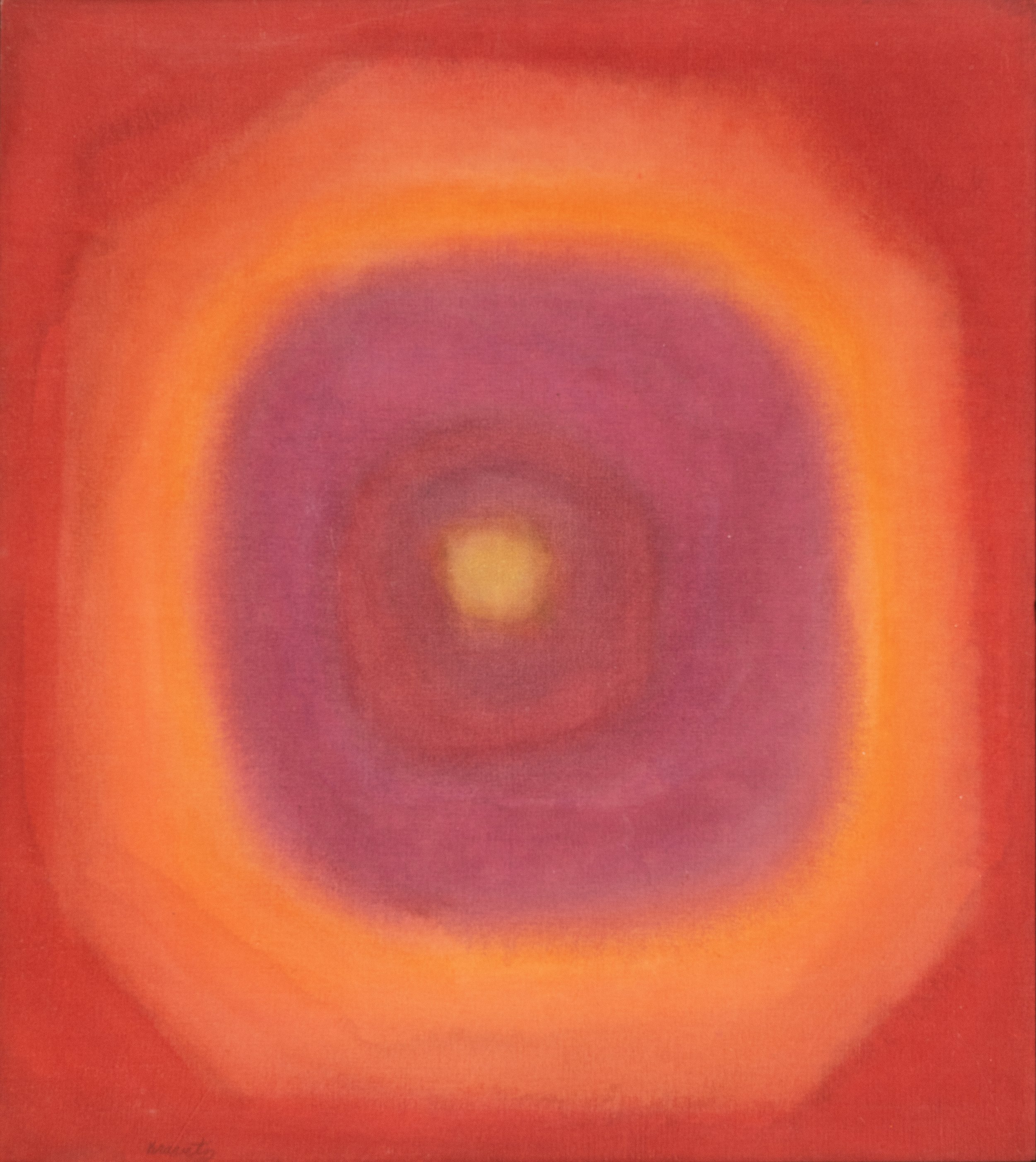 Orange Glow, 1971, acrylic on canvas, 28x34 inches