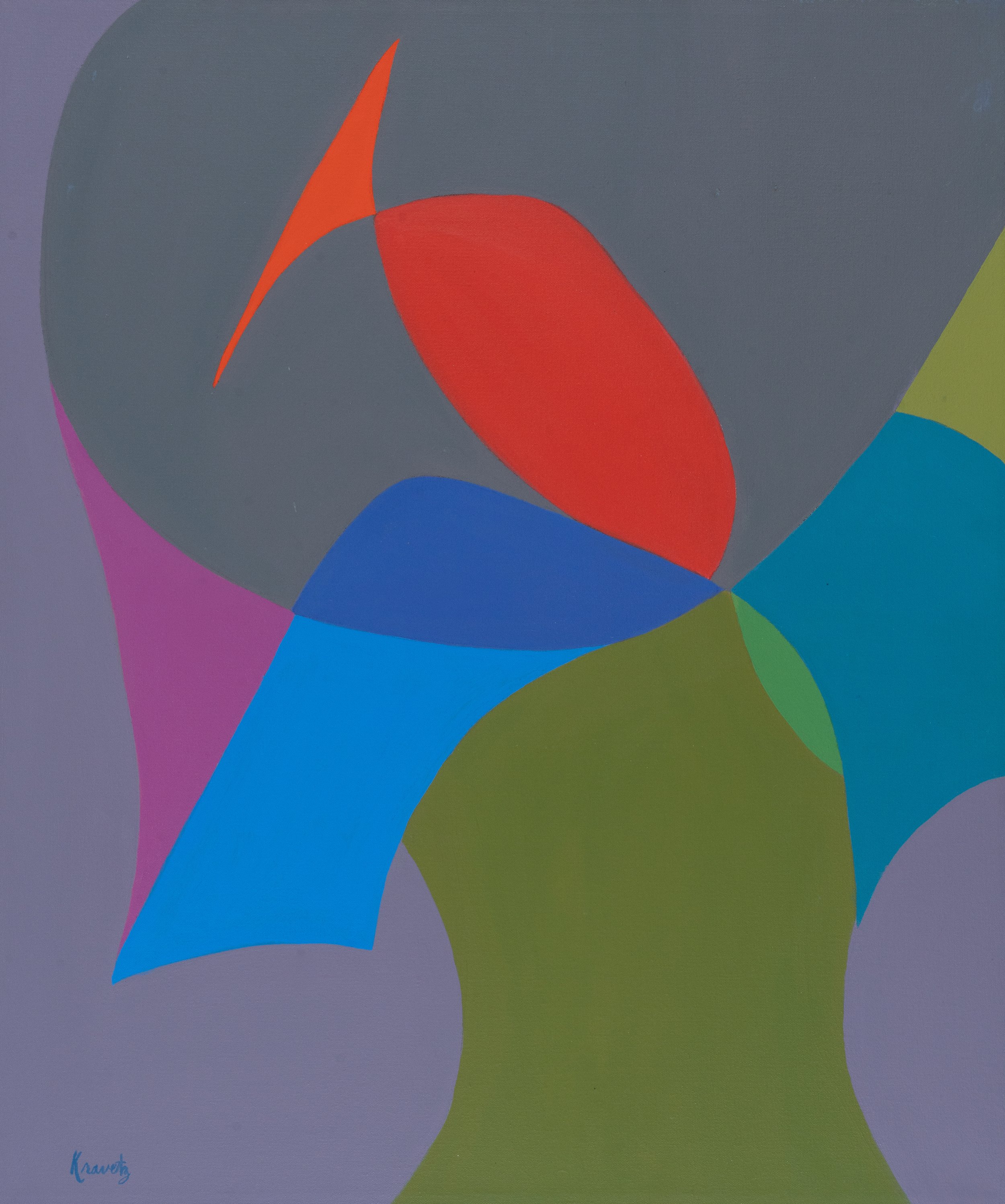 Floral Inspiration, 1975, acrylic on canvas, 28x24 inches