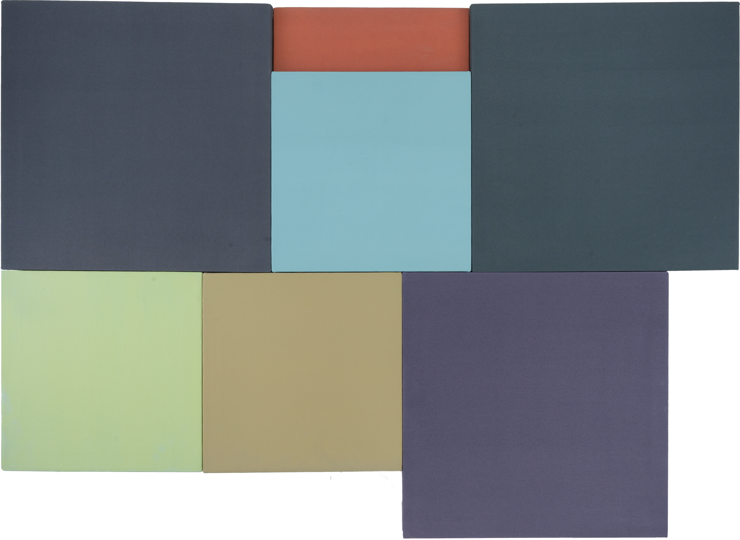 Seven Colors, 1972, acrylic on canvas, 46x63 inches