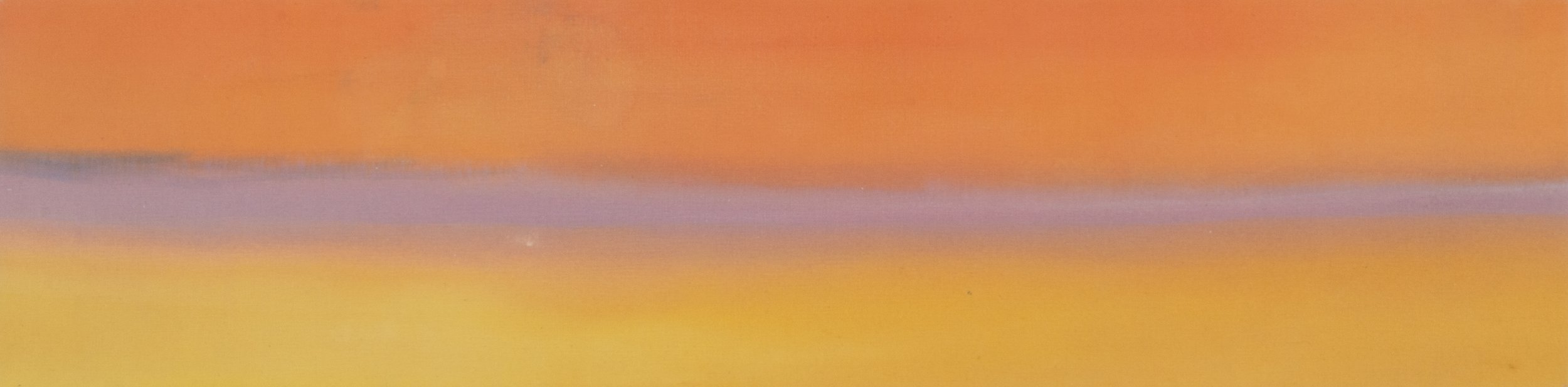 Sunset on the Horizon, 1970, acrylic on canvas, 10.5x42 inches
