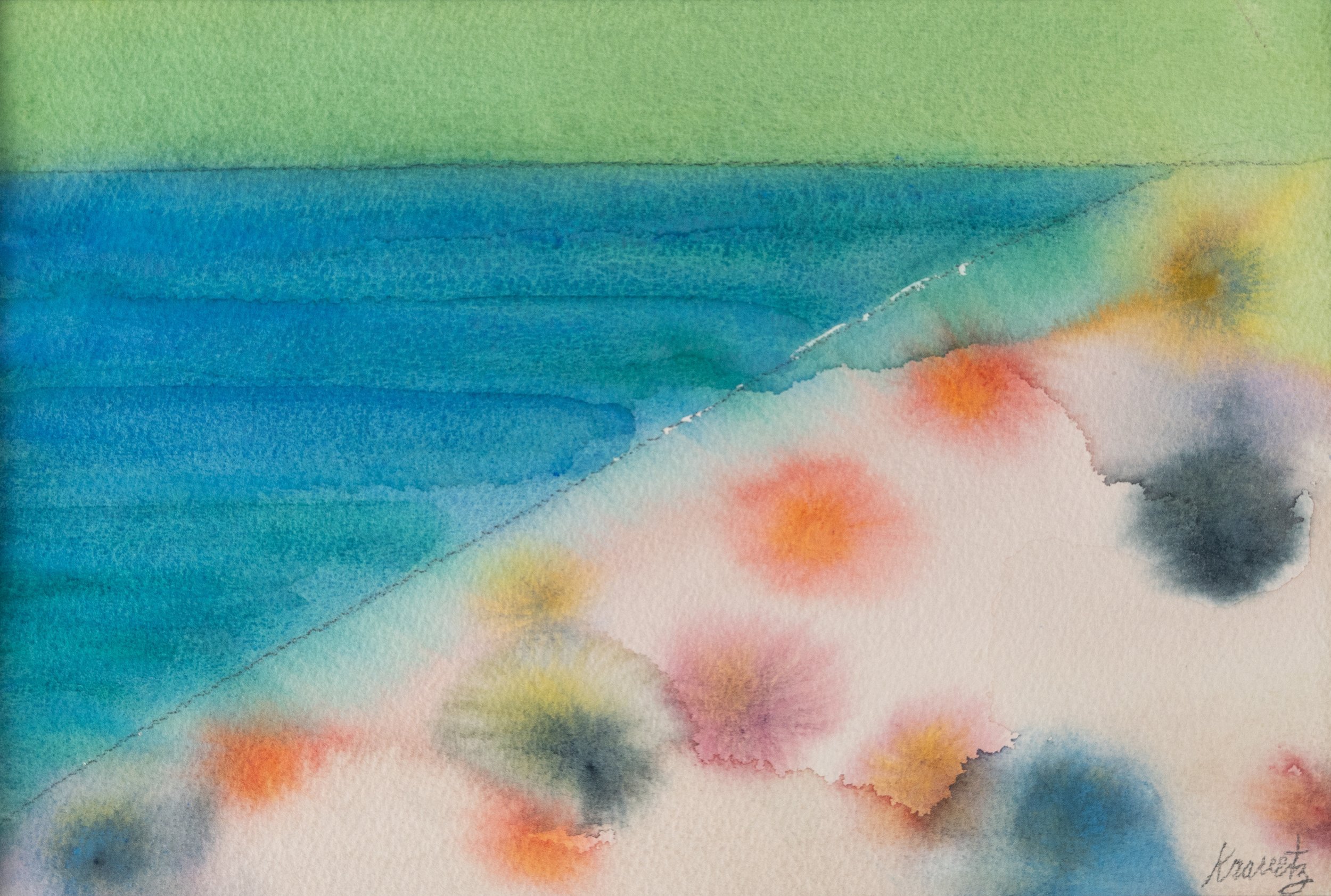 Jewels of the Sea, 1989, watercolor, 14x16 inches with mat