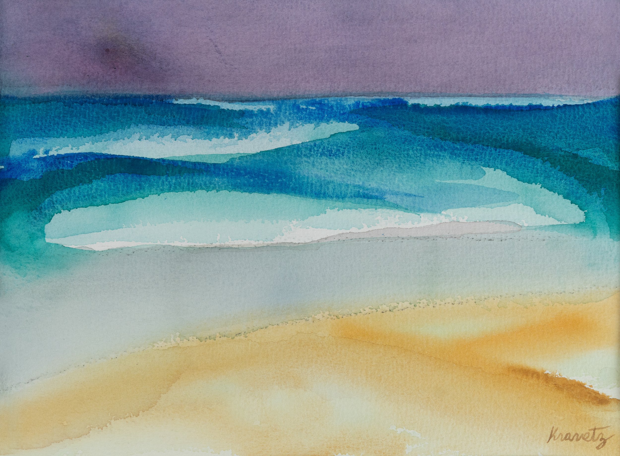 Rip Tide II, 1989, watercolor, 16x20 inches with mat