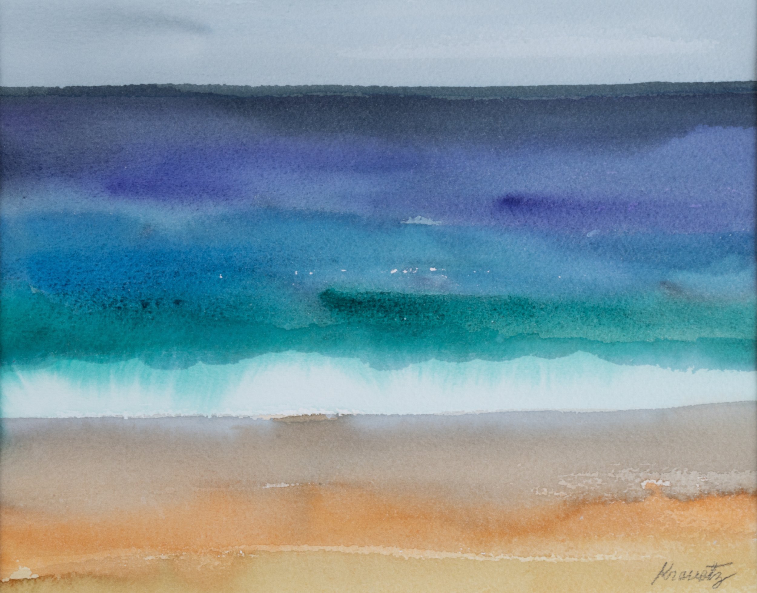 Beach Colors, 1989, watercolor, 16x20 inches with mat