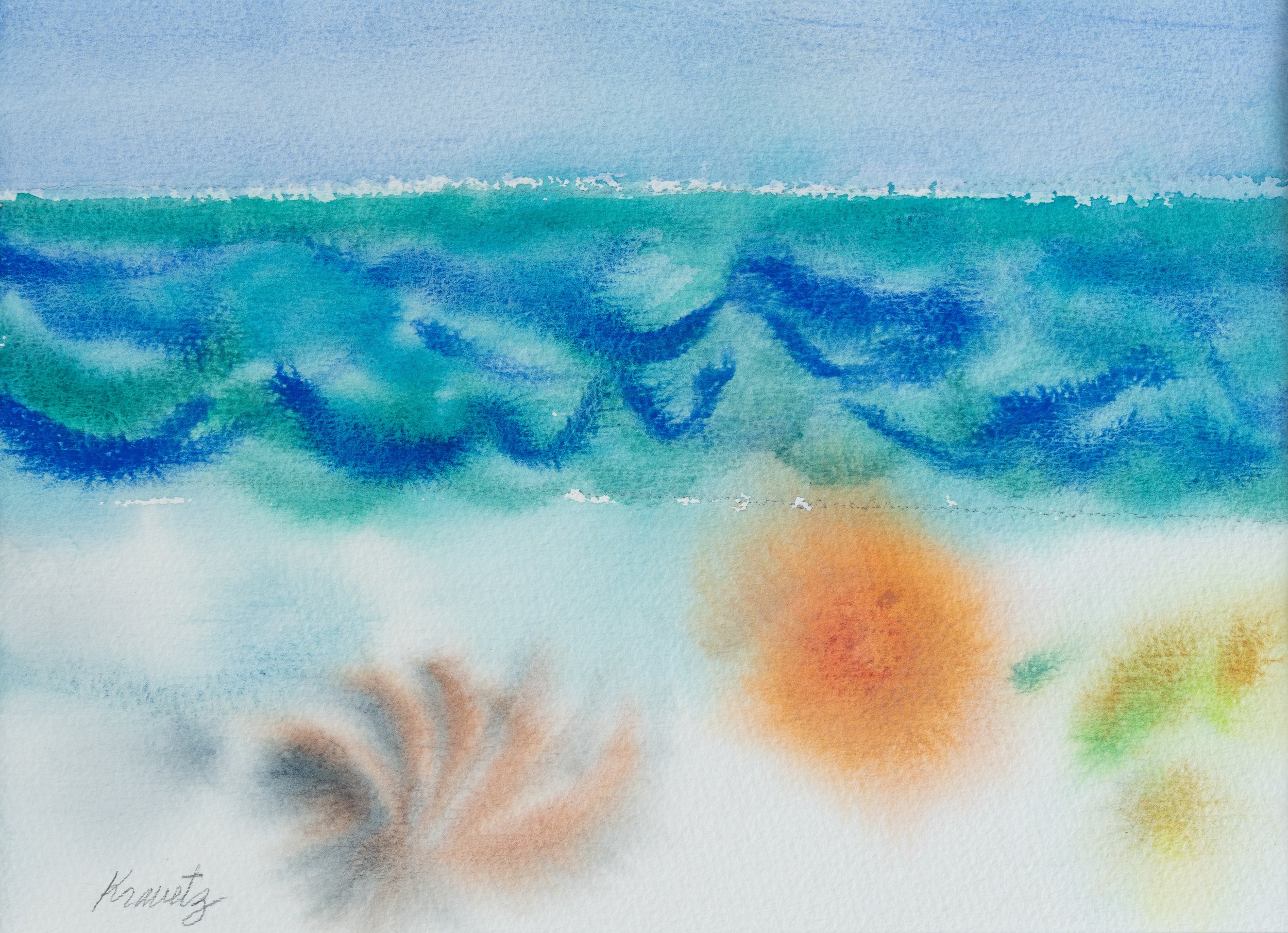 Sea Treasures, 1989, watercolor, 16x20 inches with mat
