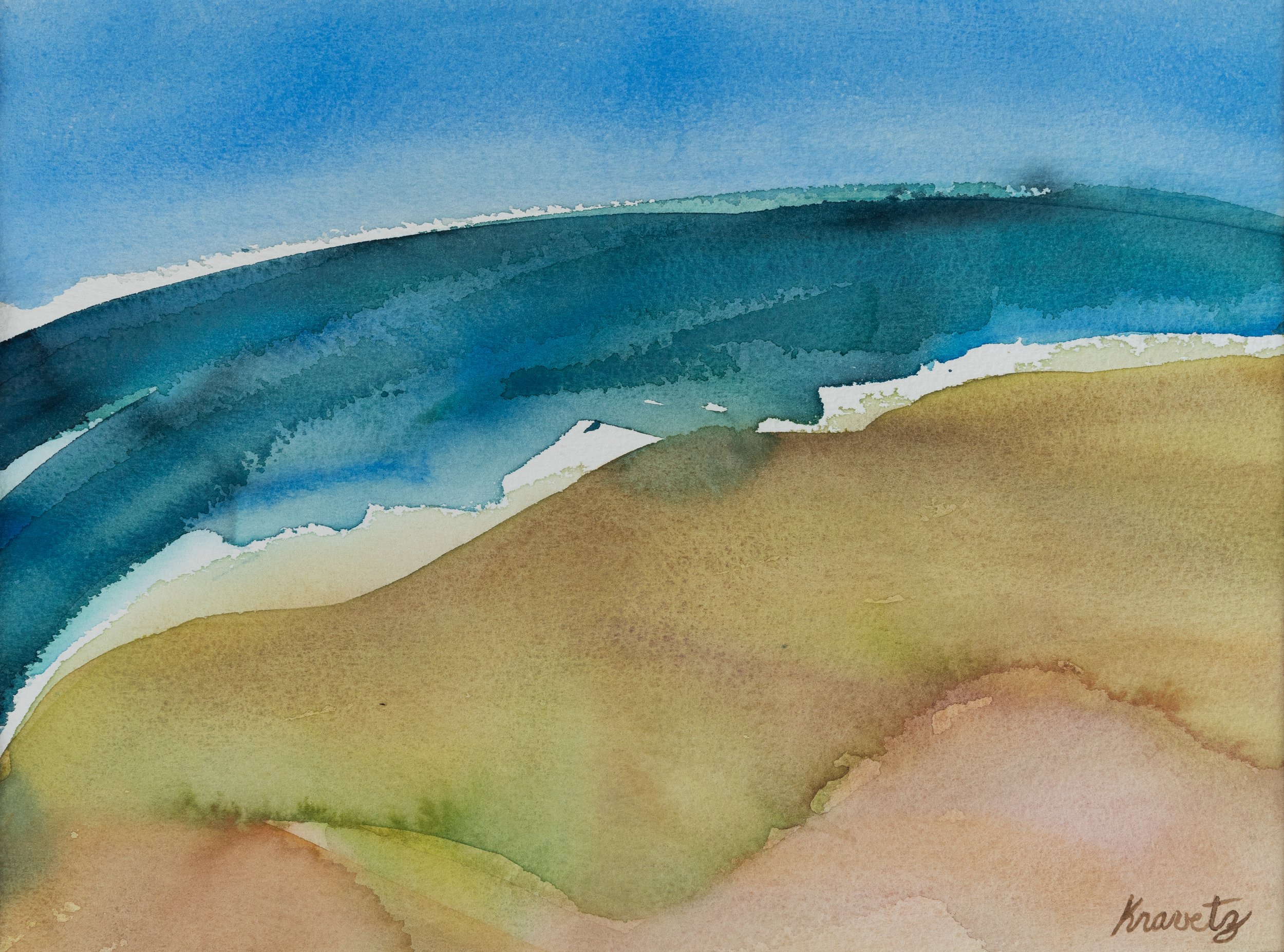 Panorama: Sand, Sea and Sky, 1988, watercolor, 16x20 inches with mat
