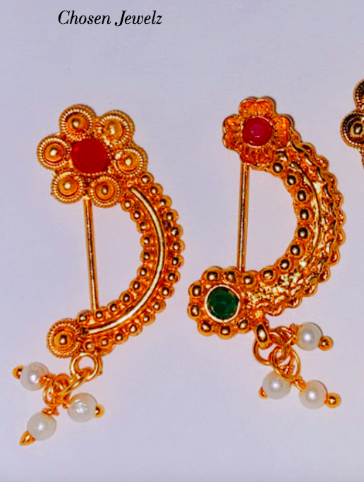 Pari Art Jewellery Forming Gold Nose Ring