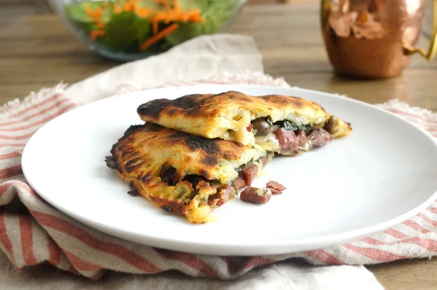 UUUtrolig god til hvit søtpotetcalzone.