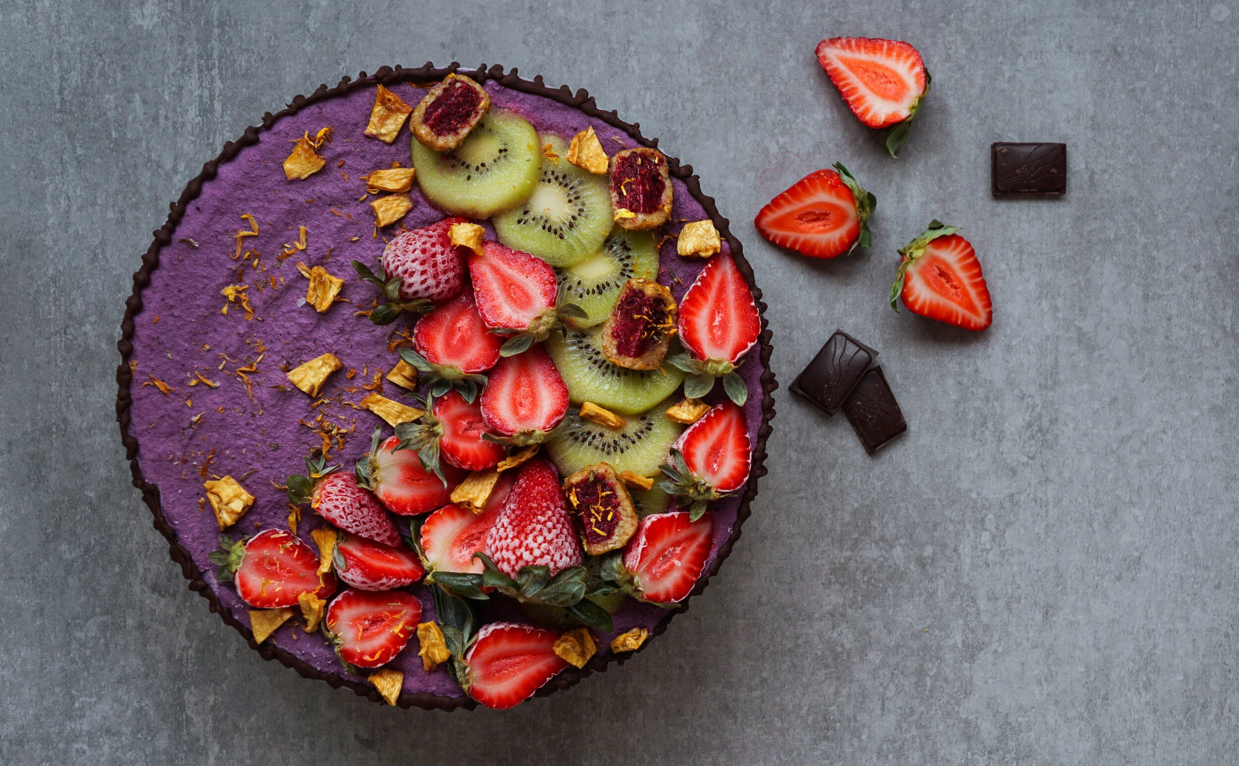 Blåbærdrøm, «ostekake» melke- og glutenfri.