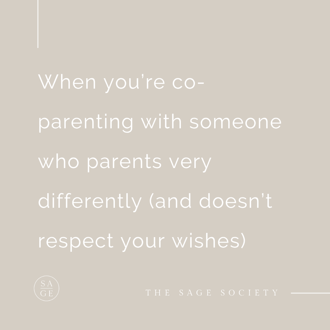 When you’re co-parenting with someone who parents very differently (and doesn’t respect your wishes)