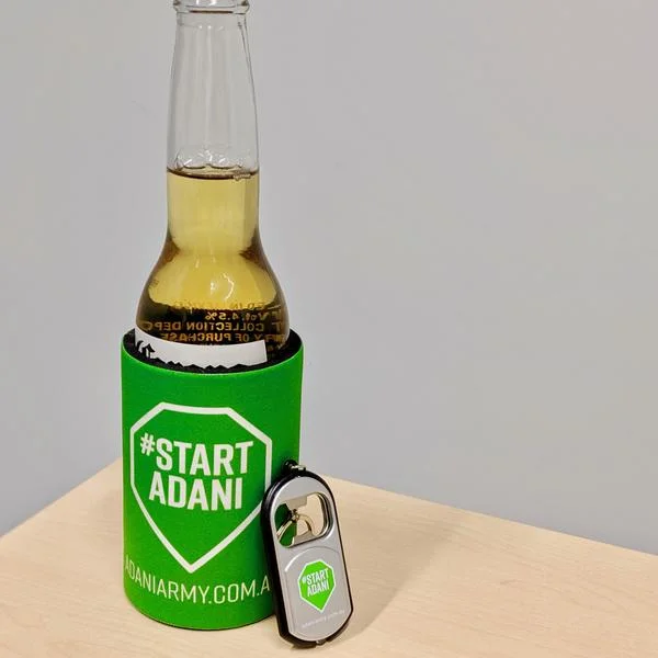 Stubby Cooler &amp; Bottle Opener Keychain