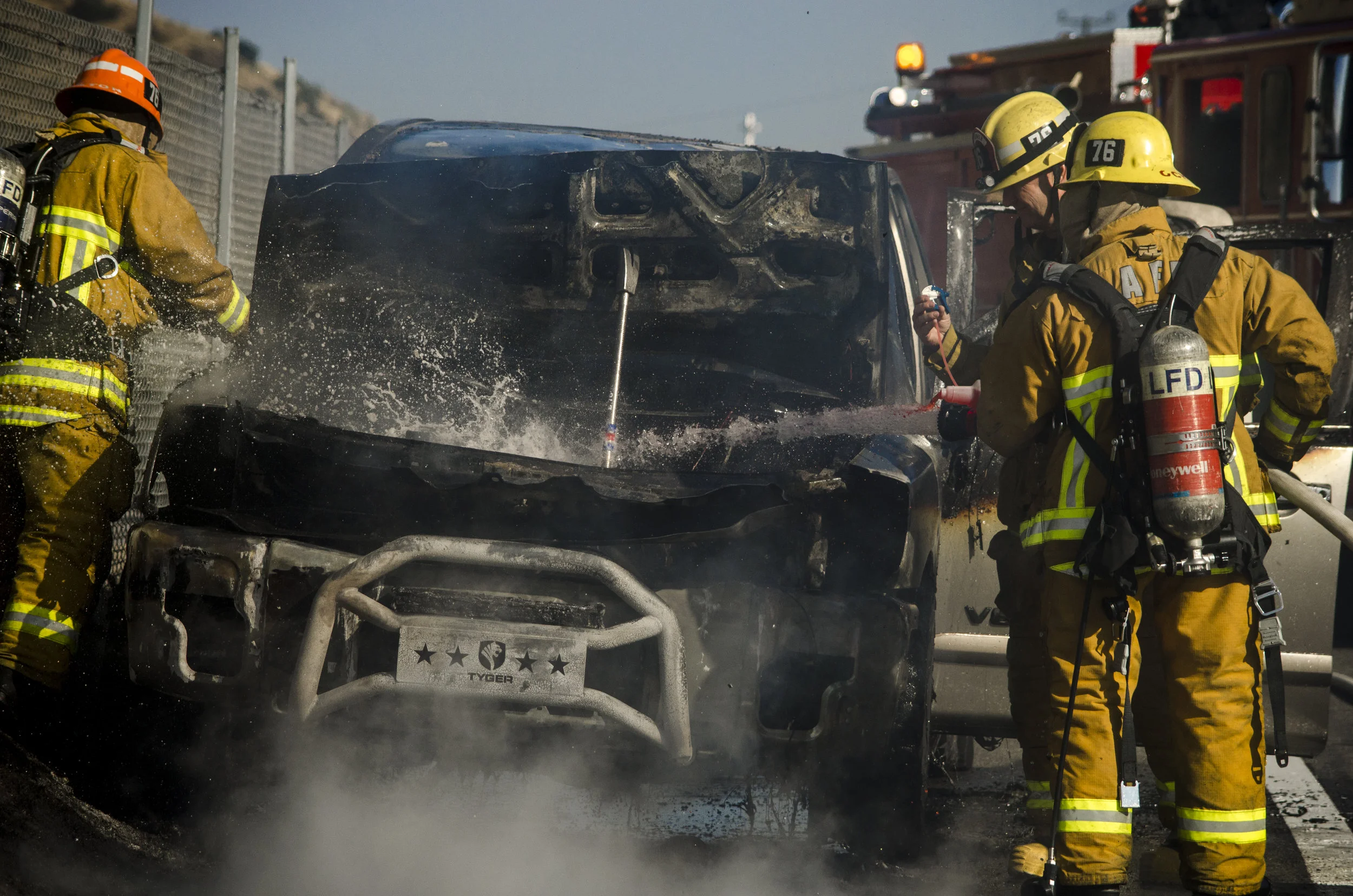 Truck Fire on 101 Northbound 