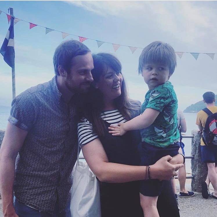 Dan with his wife Lynsey &amp; their son. Photo: D.I. Hughes/Lacuna Voices