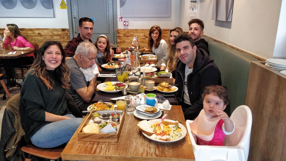 Elan celebrating his last Father's Day in 2019 with his children, their other halves and grandchildren. Photo: Marc Shoffman